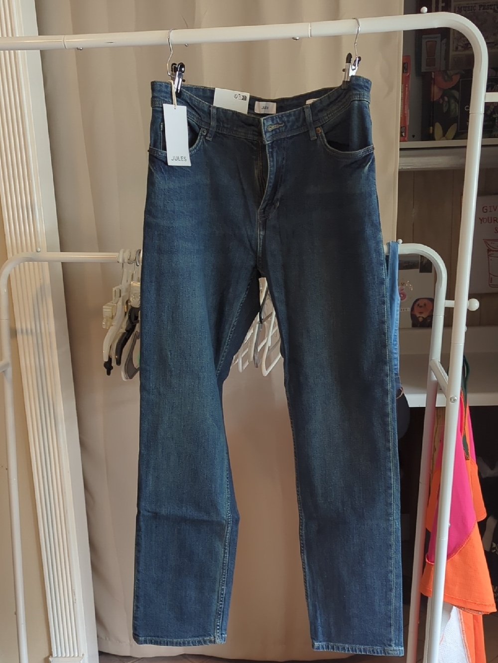 Joules Men's Mid/Dark Blue Straight Jeans
